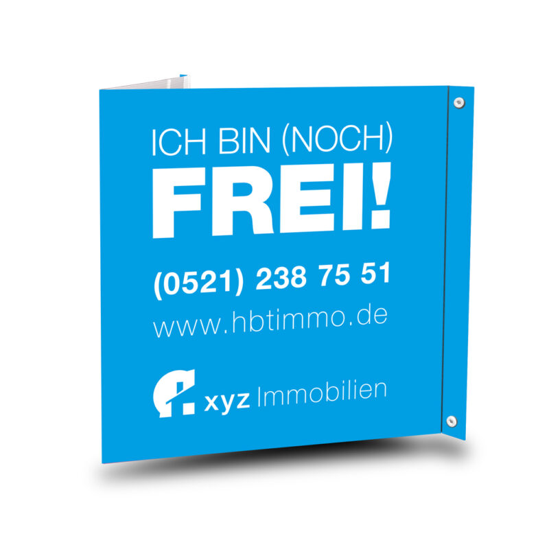 Nasenschilder für Immobilienmakler - ICH BIN (NOCH) FREI! - hbtimmo.de