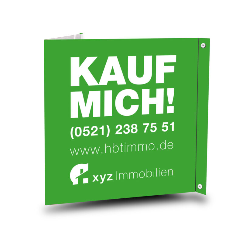 Nasenschilder für Immobilienmakler - KAUF MICH - hbtimmo.de