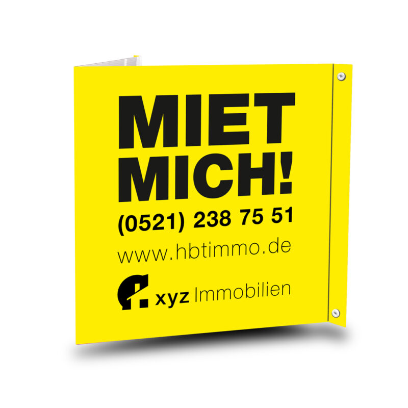 Nasenschilder für Immobilienmakler - MIET MICH - hbtimmo.de
