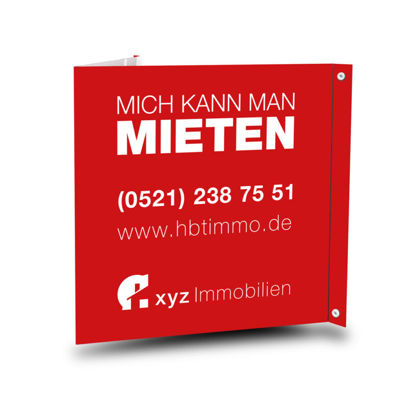 Nasenschilder für Immobilienmakler - MICH KANN MAN MIETEN - hbtimmo.de