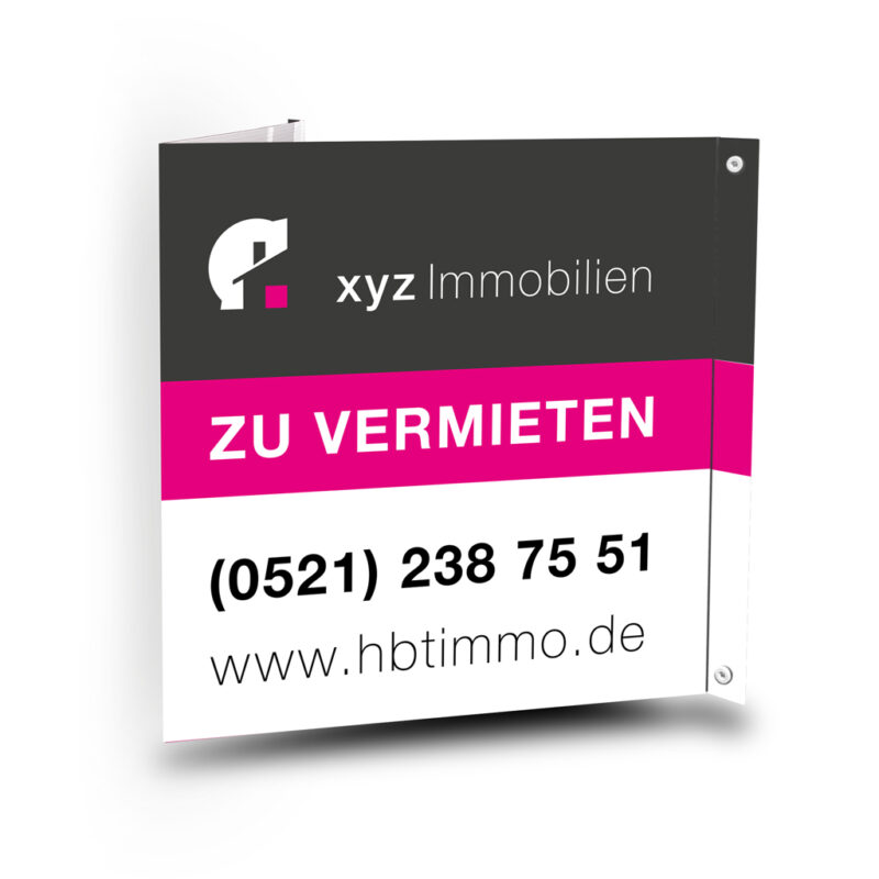 Nasenschilder für Immobilienmakler - ZU VERMIETEN - hbtimmo.de