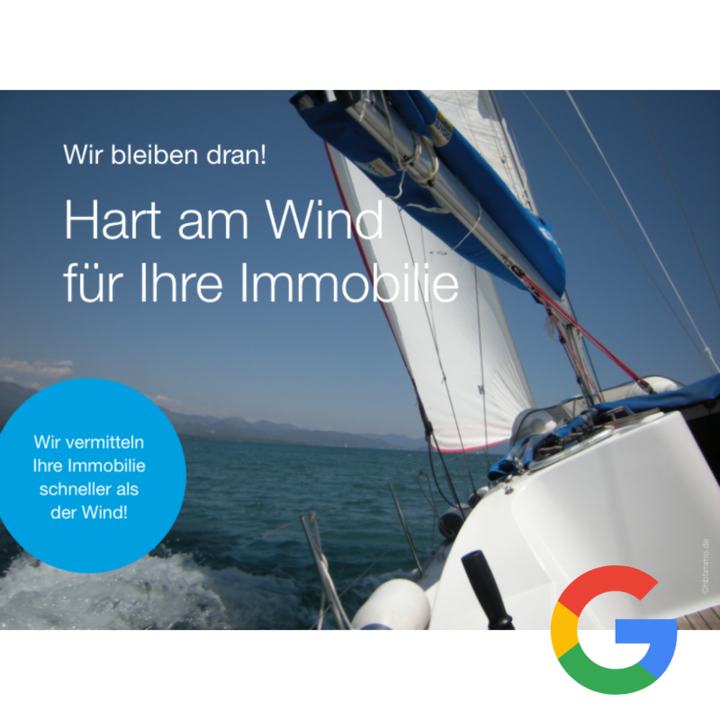 Digitale Akquisemotive - Google für Immobilienmakler, Motiv: Segelboot - hbtimmo.de