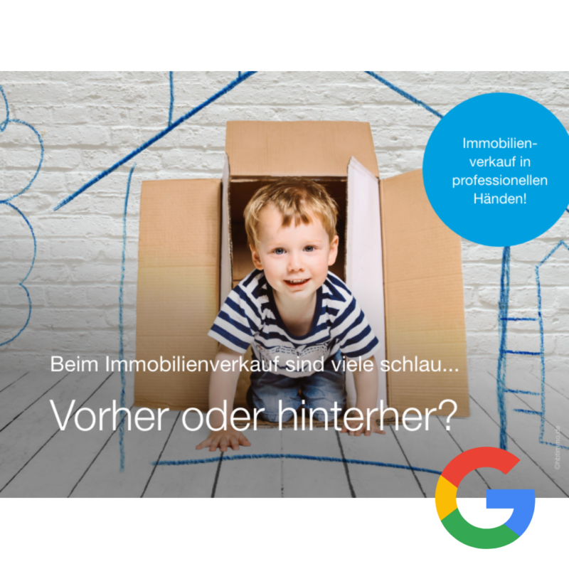 Digitale Akquisemotive - Google für Immobilienmakler, Motiv: Vorher/Hinterher - hbtimmo.de