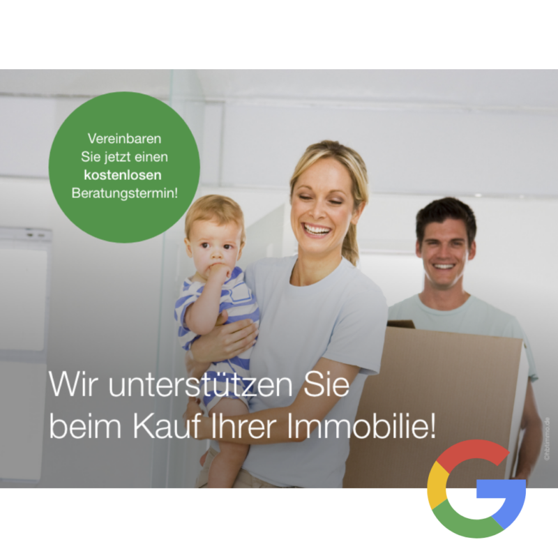 Digitale Akquisemotive - Google für Immobilienmakler, Motiv: Wir unterstützen Sie - hbtimmo.de