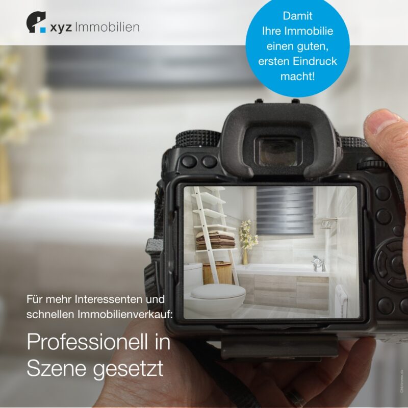 Digitale Akquisemotive für Immobilienmakler - Motiv: In Szene - hbtimmo.de