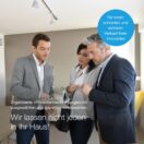 Faltblatt Quadratfalz Privatverkäufer für Immobilienmakler - Akquisemotiv: Interessentenprüfung - hbtimmo.de