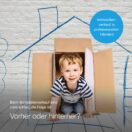 Faltblatt Quadratfalz Privatverkäufer für Immobilienmakler - Akquisemotiv: Vorher/Hinterher - hbtimmo.de