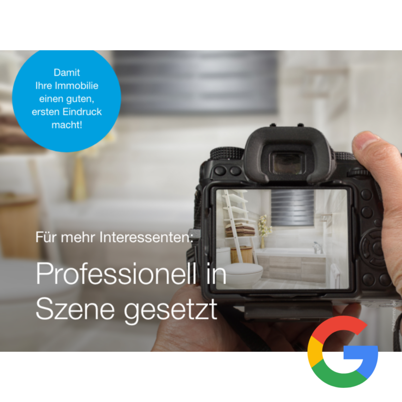 Digitale Akquisemotive - Google für Immobilienmakler, Motiv: In Szene - hbtimmo.de