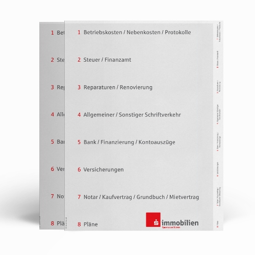 Ordner Registersätzer Immobilienmakler Sparkasse