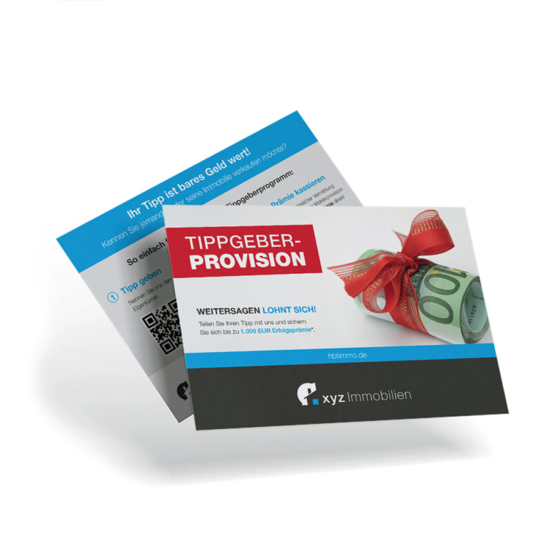 Tippgeberprovision Flyer DIN A6 dunkel - hbtimmo.de Tippgeberprovision Flyer DIN A6 dunkel - hbtimmo.de